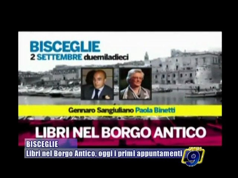 BISCEGLIE | Libri nel Borgo antico, oggi i primi appuntamenti