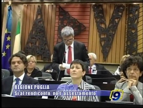 REGIONE PUGLIA | Si al rendiconto, no l'assestamento