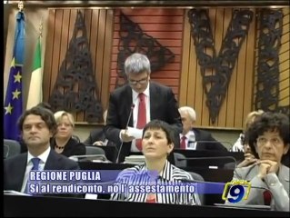 REGIONE PUGLIA | Si al rendiconto, no l'assestamento