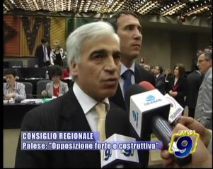 PUGLIA | Palese: "Opposizione forte e costruttiva"