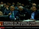 Hoy, nueva ronda de comparescencias de Ministros venezolanos ante Asamblea Nacional