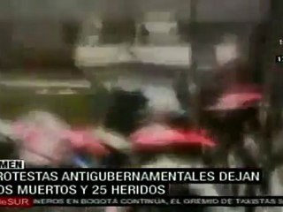 Reprimen protesta de opositores en Yemen, 2 muertos y 25 heridos