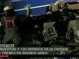 Choque de trenes en Buenos Aires deja 4 muertos