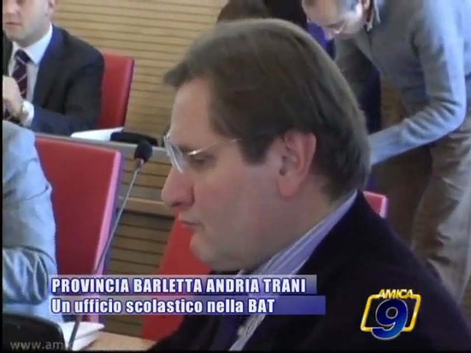 PROVINCIA BAT | Un ufficio scolastico nella nuova provincia