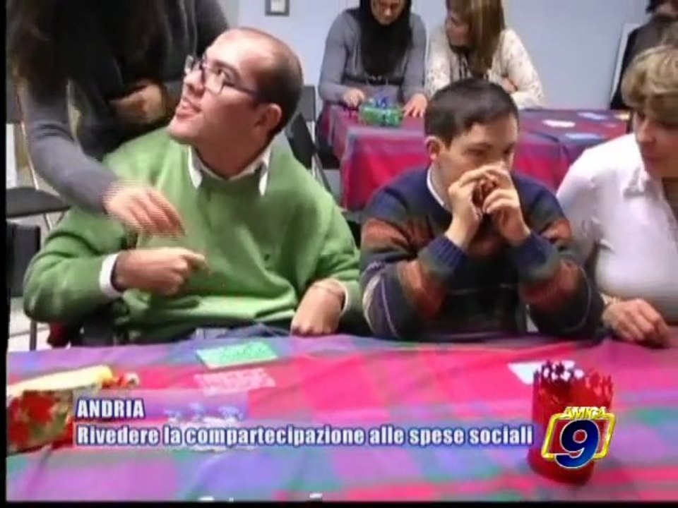 ANDRIA. Rivedere la compartecipazione alle spese sociali