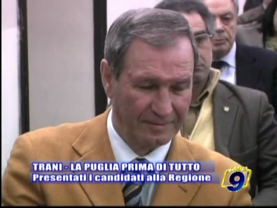TRANI | Presentati il candidati alla Regione per La Puglia prima di tutto