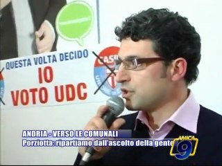 ANDRIA | Comunali 2010 |  Porziotta: "ripartiamo dall'ascolto della gente"