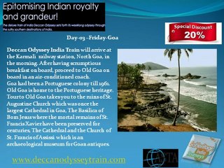 Deccan Odyssey Train Itinerary