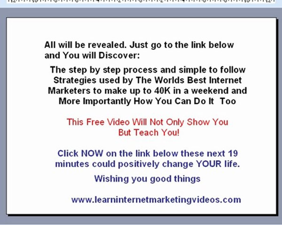Marketing strategies on internet -Internet marketing for onl