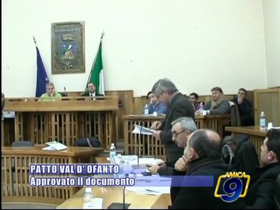 PATTO VAL D'OFANTO | Approvato il documento