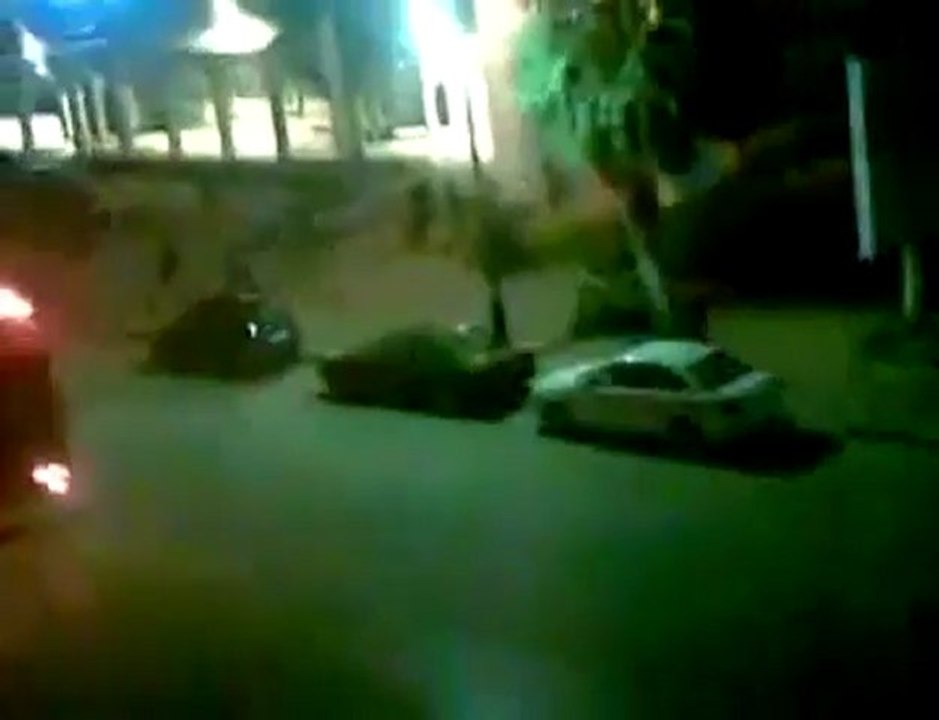 Libya - Fire Truck Attacks Protest
