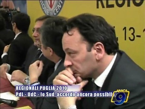 PUGLIA | REGIONALI 2010 | Pdl - UdC - Io Sud, accordo ancora possibile