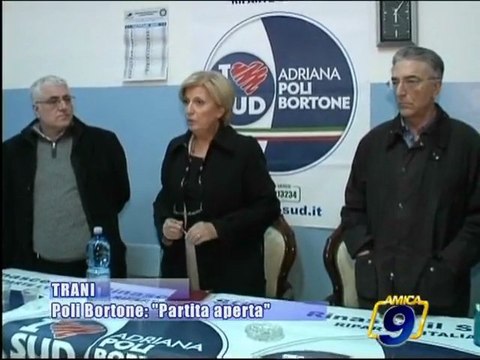 REGIONALI PUGLIA 2010. La Poli Bortone a Trani: La partita e' aperta