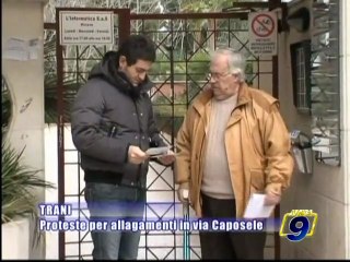 TRANI - Proteste per allagamenti in via Caposele