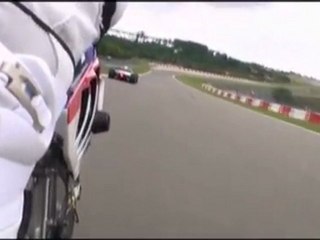 Nick Heidfeld, BMW F1 and Tony Corser, BMW Motorrad Superbike Swap Vehicles at Nuremburgring