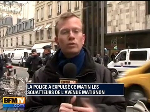 Expulsion des squatteurs de l'avenue Matignon