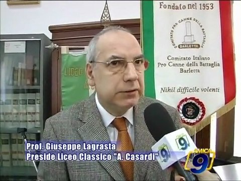 BARLETTA. Liceo Classico Casardi, una fontana per amico