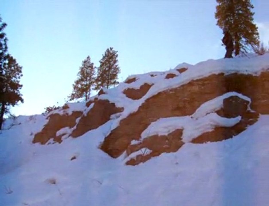 sledding cliff drop