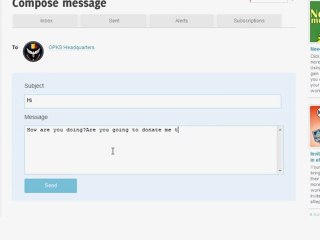 How to send an ingame message to another player