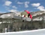 Two planking half pipe footy from Steamboat, some Snowboard too