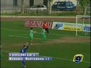 MONOPOLI - MANFREDONIA 1-1  [12^Giornata Seconda Divisione gir.C 2009/2010]