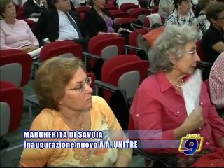 MARGHERITA DI SAVOIA. Inaugurazione nuovo A.A. UNITRE