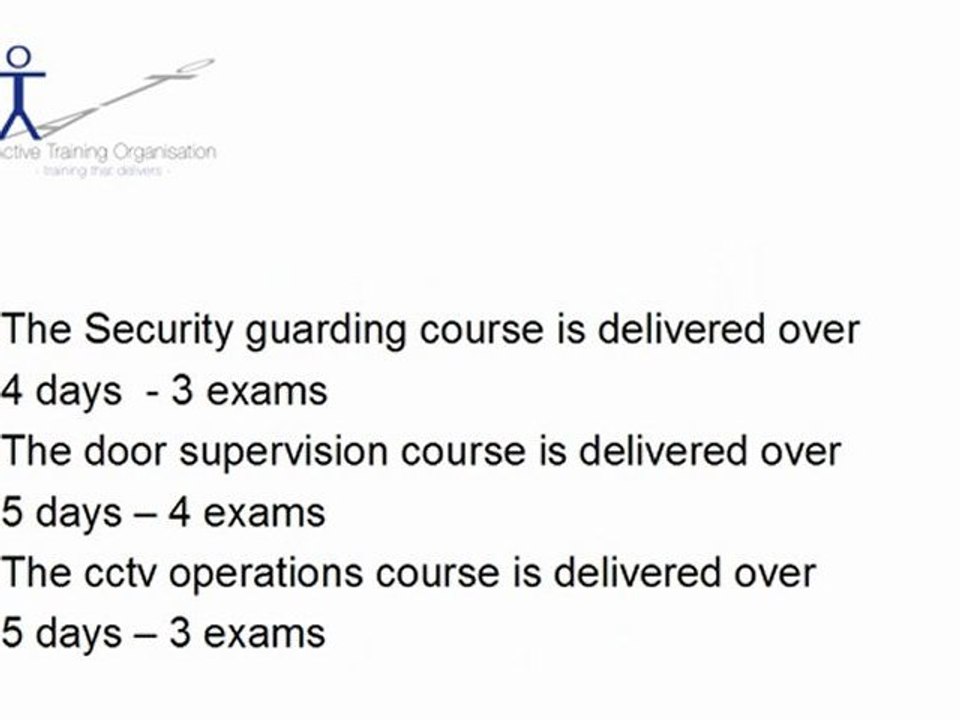 SIA security courses