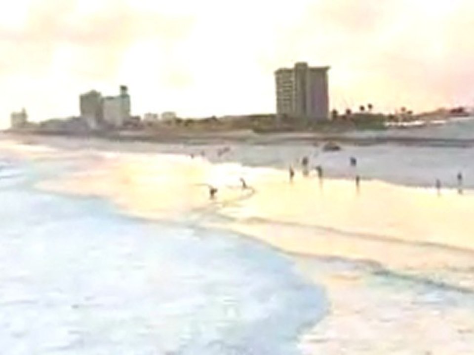 Pensacola Beach Pier Surfing 09-13-08 Post Hurricane Ike