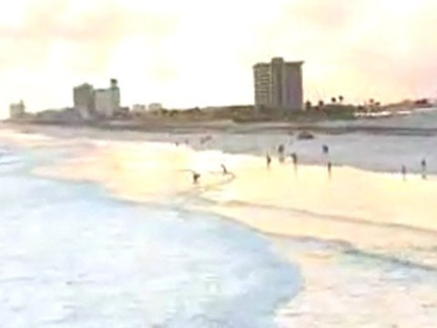 Pensacola Beach Pier Surfing 09-13-08 Post Hurricane Ike