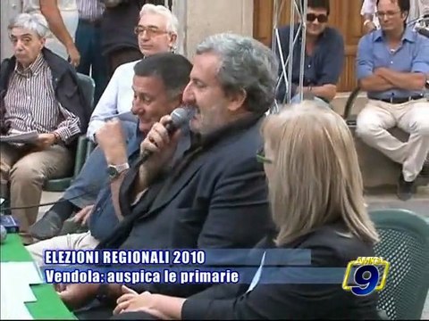 REGIONALI 2010. Nichi Vendola auspica le primarie