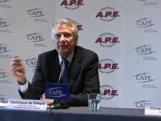 D. de Villepin : "Que voulons-nous? A quoi jouons-nous?"