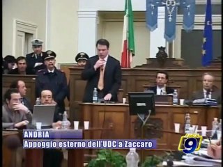 ANDRIA.  Appoggio esterno dell' UDC a Zaccaro