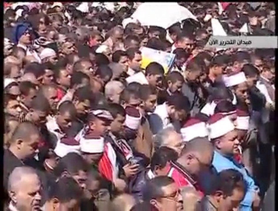 18 Feb 2011: Massive Friday prayers in Tahrir, Cairo