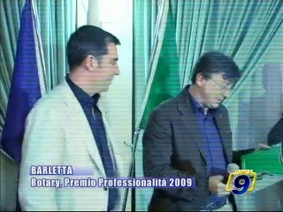 BARLETTA. Rotary Club, Premio Professionalita' 2009