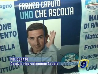 CORATO. Comizio di ringrazianmento di Francesco Caputo