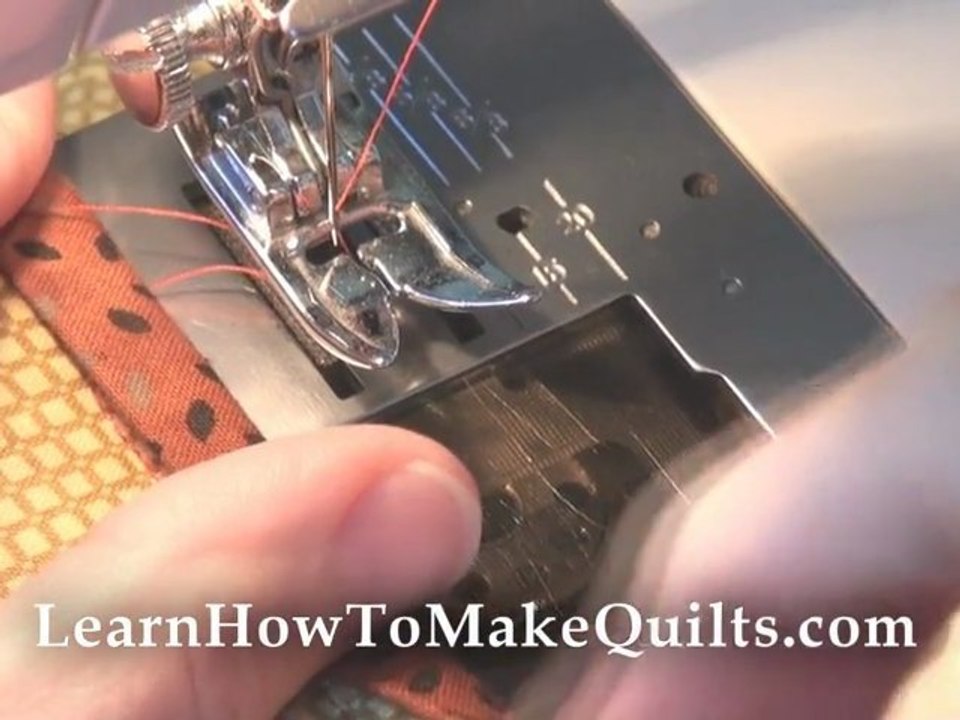 How to Bind a Quilt  Sewing the Binding Strip on