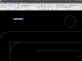 AutoCAD Tutorial - Modify Panel - Fillet Command