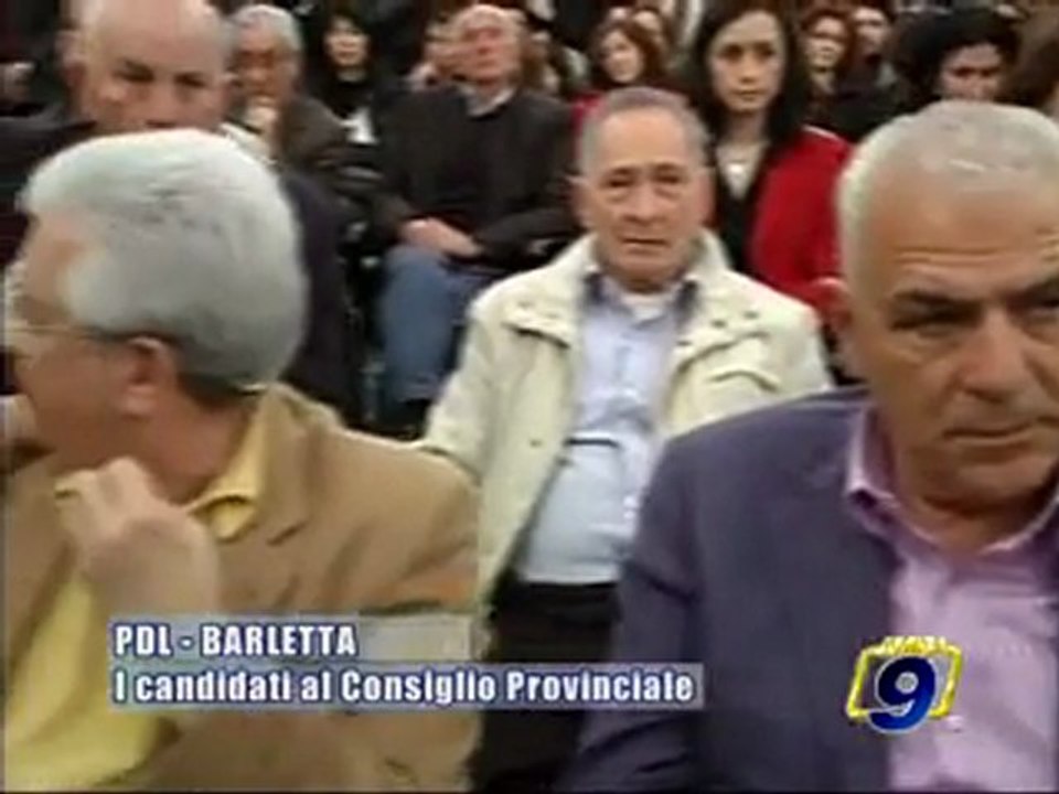 PROVINCIALI BAT. Il PDL di Barletta presenta i suoi candidati