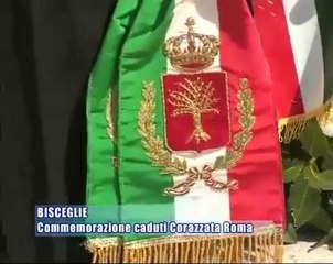 Bisceglie, Cerimonia di commemorazione per i caduti della Corazzata Roma