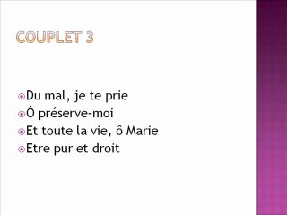 Chant 19.02.11 : Ton Amour Marie