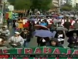 Huelga de Central Obrera de Bolivianos por incremento de salario