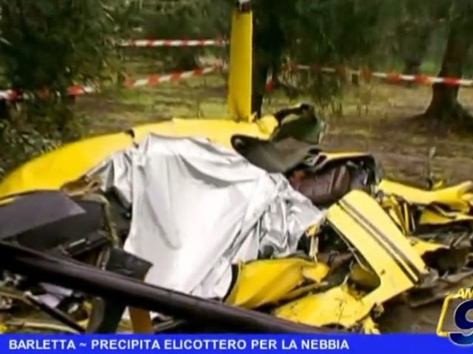 BARLETTA | Precipita elicottero per nebbia, un morto
