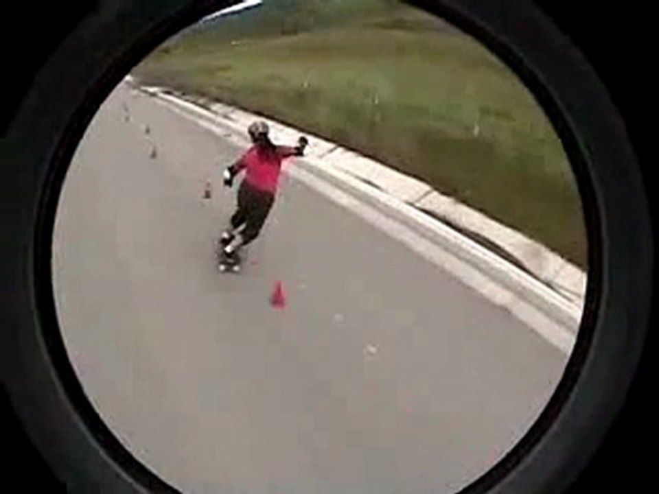 Winter Slalom Skateboard session after many days of RAIN!