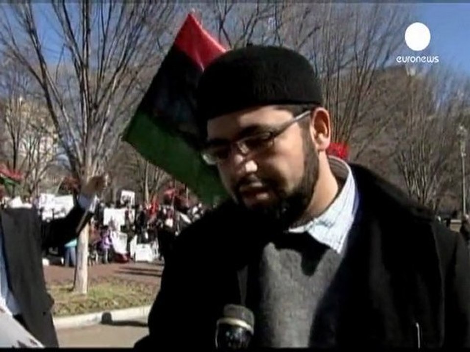 Anti-Gaddafi demonstrations held outside Libya