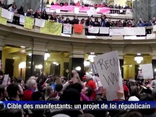 Etats-Unis: 65.000 manifestants pour les droits syndicaux