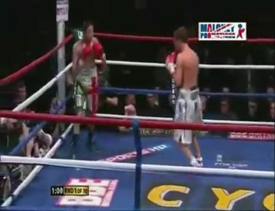 il fait le fanfaron et se prend une droite