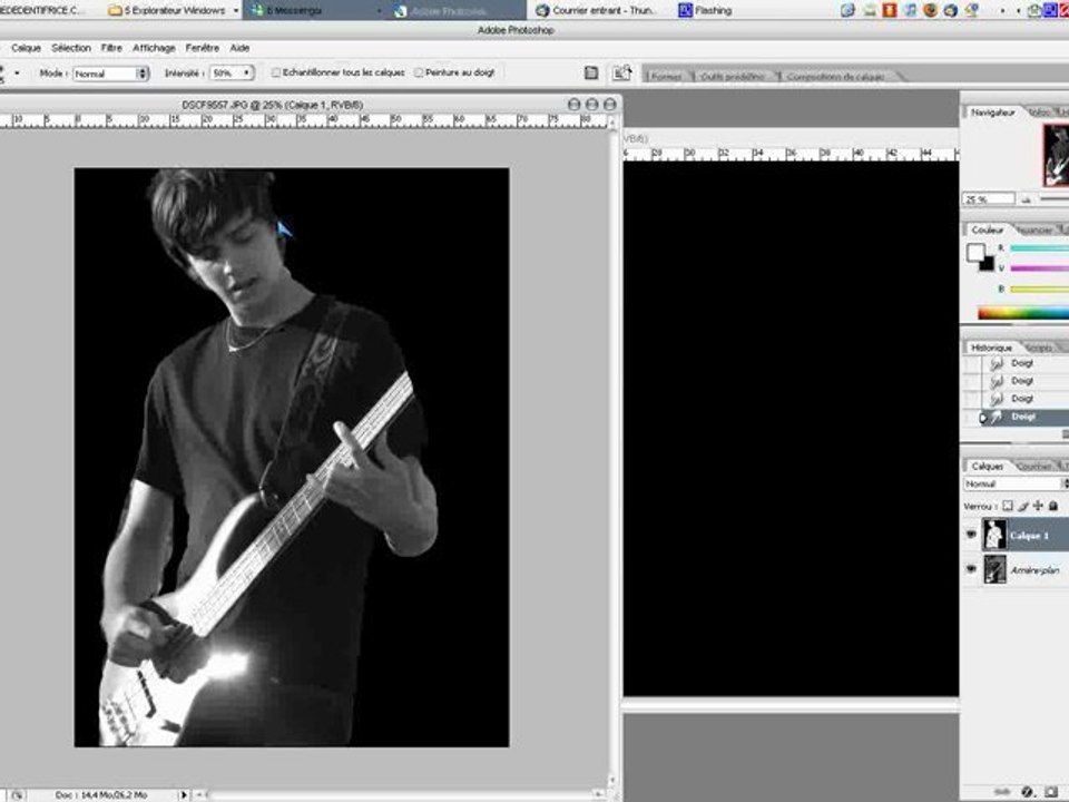 Tuto photoshop CS - detourage NB