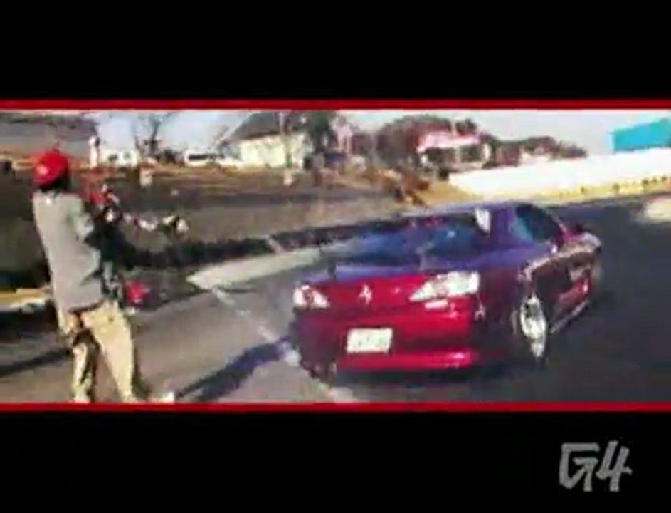 Guy Almost Gets Hit By Drifting Car