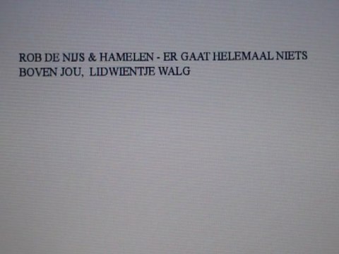 Rob De Nijs & Hamelen - Lidwientje Walg