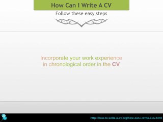 how can i write a cv